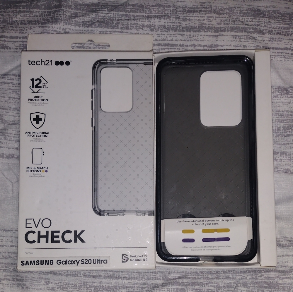 Samsung Galaxy S20 Ultra Tech21 Evo Check Case - Black